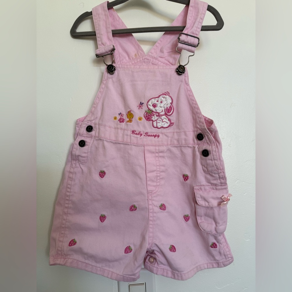 Peanuts Baby Snoopy ShortAlls 18M Play condition Vintage